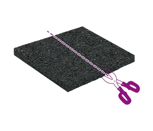 Gumijas Spilventiņš Melna Gumija Vidaxl