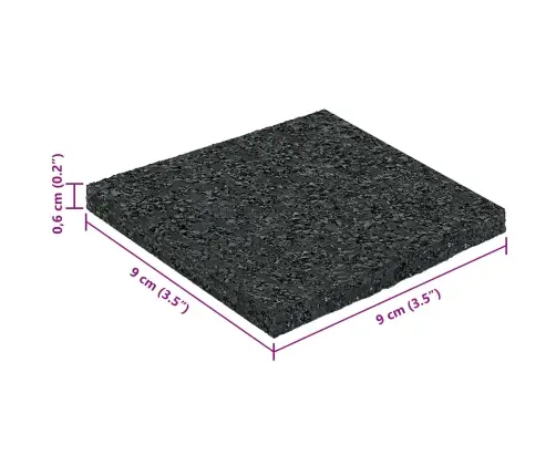 Gumijas Spilventiņš Melna Gumija Vidaxl