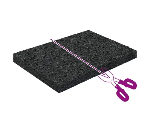 Gumijas Spilventiņš Melna Gumija Vidaxl