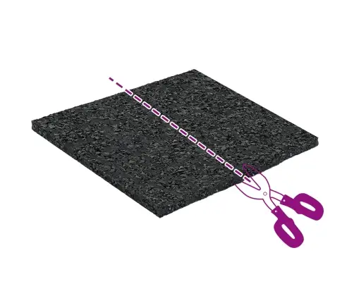 Gumijas Spilventiņš Melna Gumija Vidaxl