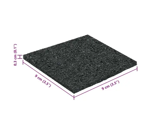 Gumijas Spilventiņš Melna Gumija Vidaxl