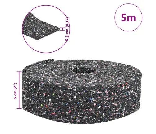 Gumijas Rullis Melna Gumija Vidaxl