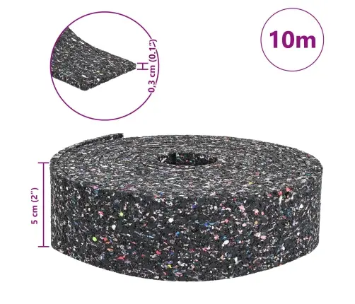 Gumijas Rullis Melna Gumija Vidaxl