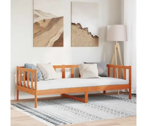 Voodi Raam Peaga Vahapruun 90 X 190 Cm Tahke Mänd