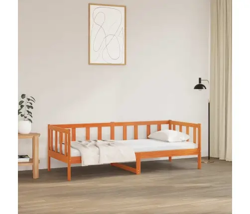 Gultas Rāmis Vaks Brūns 80 X 200 Cm Ciets Priedes Koks Vidaxl