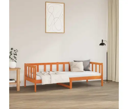 Gultas Rāmis Vaks Brūns 80 X 200 Cm Ciets Priedes Koks Vidaxl