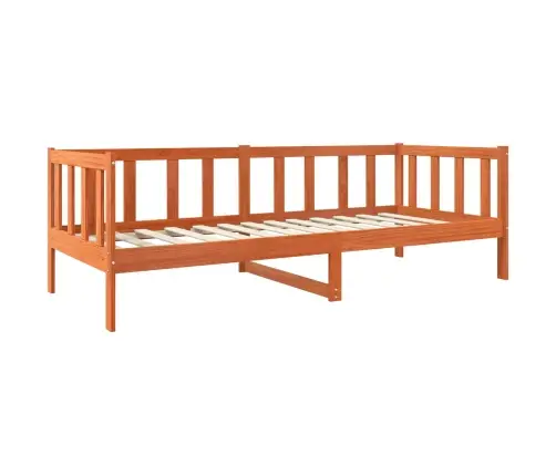 Gultas Rāmis Vaks Brūns 80 X 200 Cm Ciets Priedes Koks Vidaxl