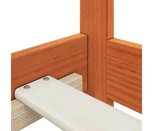 Gultas Rāmis Vaks Brūns 90 X 190 Cm Ciets Priedes Koks Vidaxl