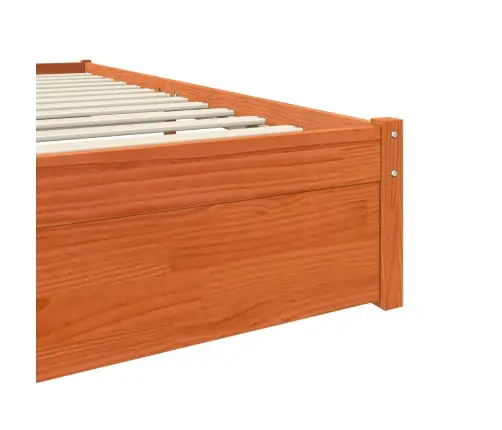 Gultas Rāmis Vaks Brūns 200 X 200 Cm Cieta Priede Vidaxl