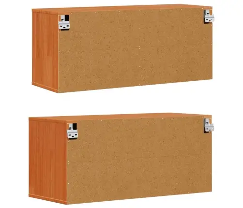 Sienas Skapis Ar Plauktu 2 Pcs Vaks Brūns 80 X 30 X 35 Cm Vidaxl