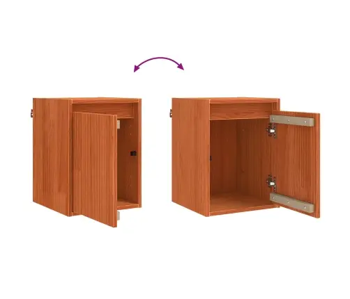 Seinekapp Ladustamisega Vahapruun 30 X 30 X 40 Cm Tahke Mänd