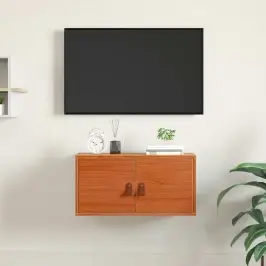 Seinekapp Riiuliga Uksega Vahapruun 60 X 30 X 30 Cm Tahke Mänd