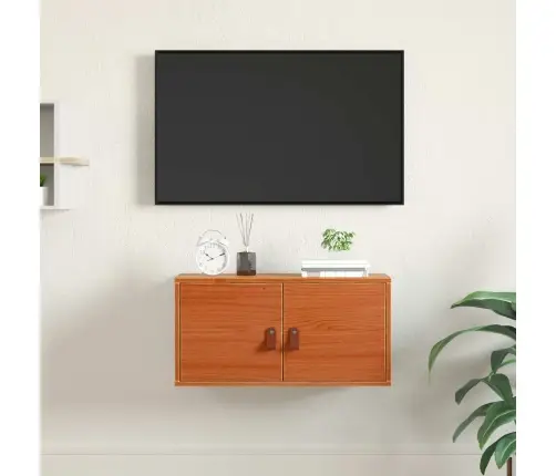 Sienas Skapis Vaks Brūns 60 X 30 X 30 Cm Ciets Priedes Koks Vidaxl