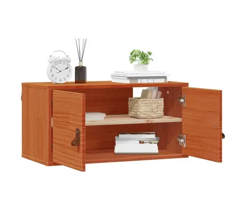 Sienas Skapis Vaks Brūns 60 X 30 X 30 Cm Ciets Priedes Koks Vidaxl