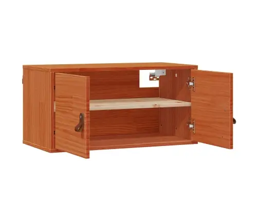 Sienas Skapis Ar Plauktu 2 Pcs Vaks Brūns 80 X 30 X 30 Cm Vidaxl