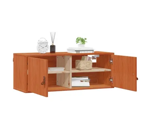 Sienas Skapis Ar Plauktu 2 Pcs Vaks Brūns 80 X 30 X 30 Cm Vidaxl