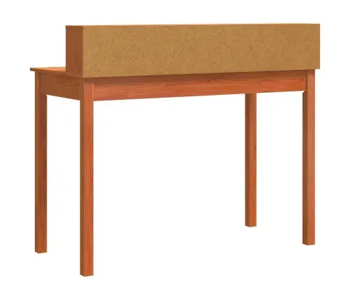 Galds Ar Plauktu Vaks Brūns 110 X 50 X 93 Cm Ciets Priedes Koks Vidaxl