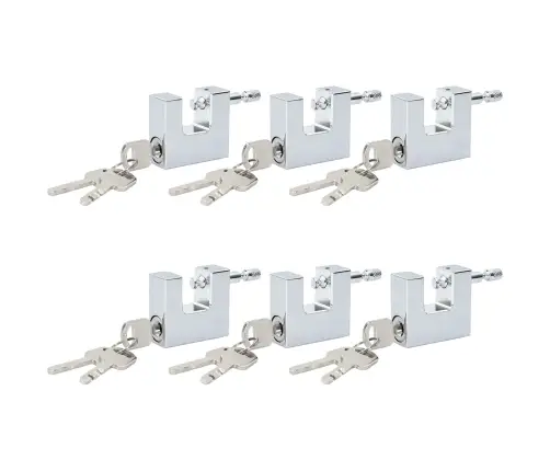Tabalukk 6 Pcs Hõbedane 4,2 X 1,9 X 4 Cm Raud