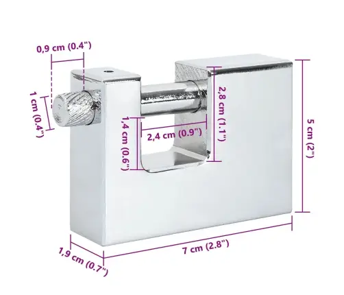 Spyna 6 Pcs Sidabro 7 X 1,9 X 5 Cm Geležis