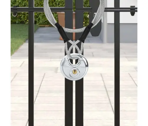 Discus Lock Ar Atslēgām 12 Pcs Sudraba 8 X 2.8 X 8 Cm Vidaxl