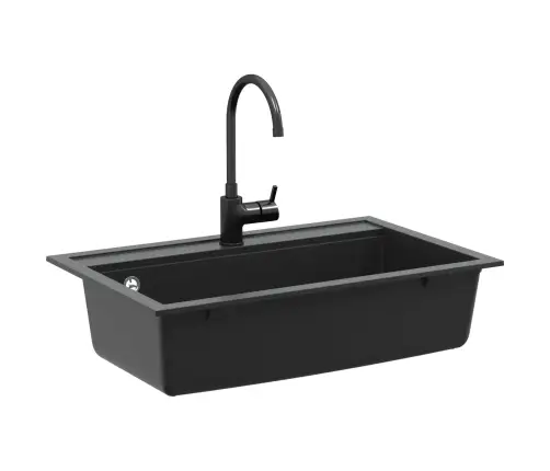 Kriauklė Juoda 795 X 505 Mm Granitas