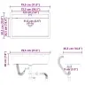 Izlietne Balts 795 X 505 Mm 80% Kvarca Un 20% Sveķu Vidaxl