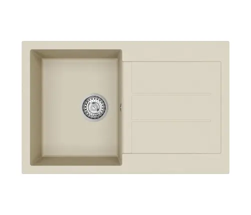 Kriauklė Smėlio 780 X 500 Mm 80% Kvarcas Ir 20% Derva