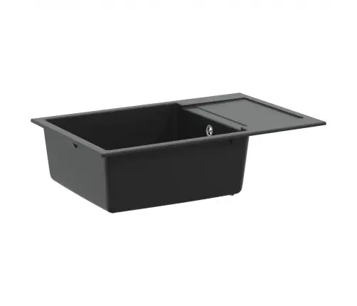 Kriauklė Juoda 780 X 500 Mm 80% Kvarcas Ir 20% Derva