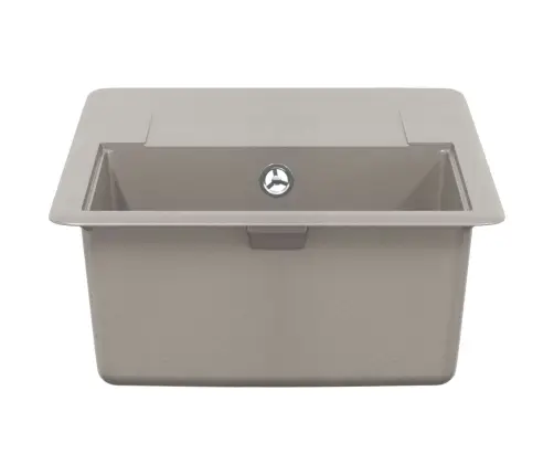 Izlietne Pelēka 670 X 460 Mm 80% Kvarts Un 20% Sveķi Vidaxl