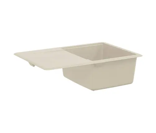 Izlietne Bēša 670 X 460 Mm 80% Kvarts Un 20% Sveķi Vidaxl