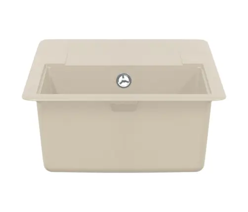 Izlietne Bēša 670 X 460 Mm 80% Kvarts Un 20% Sveķi Vidaxl