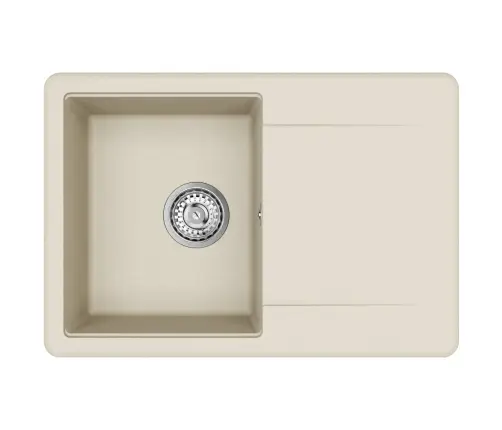 Izlietne Bēša 670 X 460 Mm 80% Kvarts Un 20% Sveķi Vidaxl