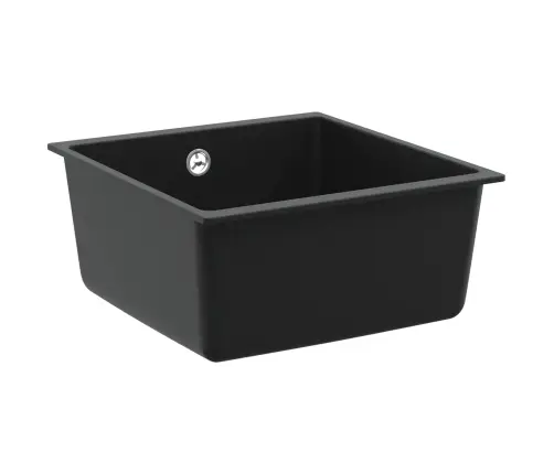 Izlietne Melna 430 X 460 Mm 80% Kvarts Un 20% Sveķi Vidaxl