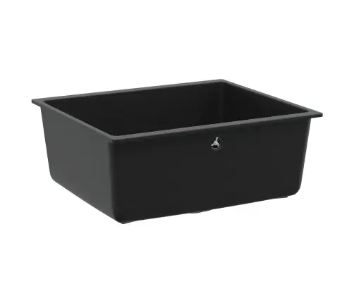 Izlietne Melna 530 X 460 Mm 80% Kvarts Un 20% Sveķi Vidaxl