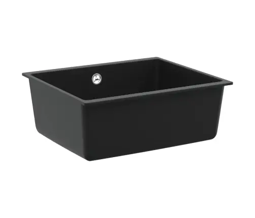 Izlietne Melna 530 X 460 Mm 80% Kvarts Un 20% Sveķi Vidaxl