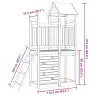 Spēļu Tornis Brūna 110,5 X 52,5 X 215Cm Cieta Douglas Koksne Vidaxl