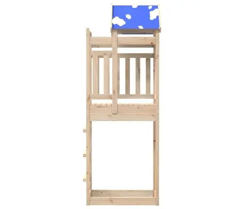 Spēļu Tornis Brūna 85 X 52,5 X 239 Cm Ciets Priedes Koks Vidaxl