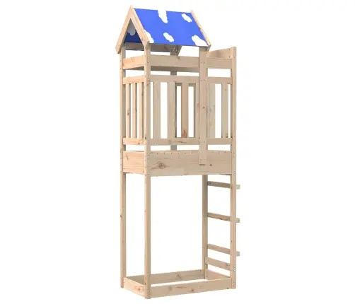 Spēļu Tornis Brūna 85 X 52,5 X 239 Cm Ciets Priedes Koks Vidaxl