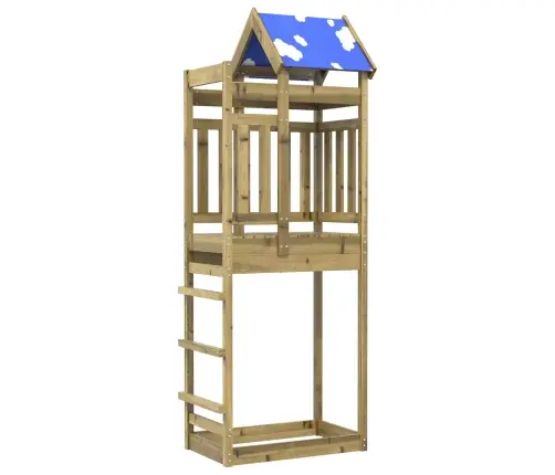 Spēļu Tornis Brūna 85 X 52,5 X 239 Cm Cieta Impregnēta Koksne Vidaxl
