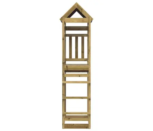 Spēļu Tornis Brūna 85 X 52,5 X 239 Cm Cieta Impregnēta Koksne Vidaxl