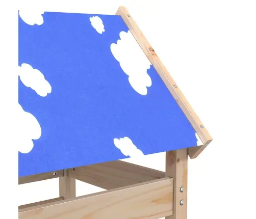 Spēļu Tornis Brūna 85 X 52,5 X 239 Cm Ciets Priedes Koks Vidaxl