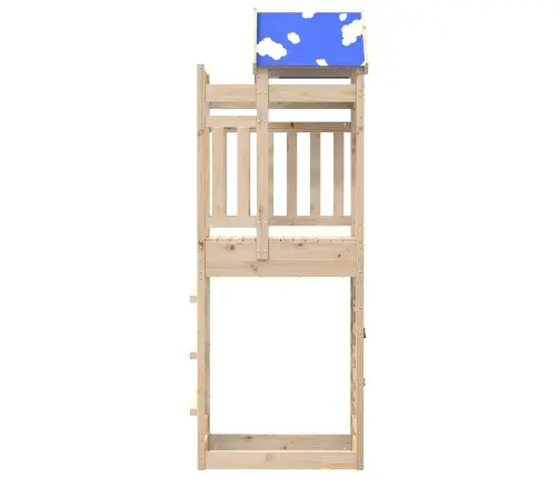Spēļu Tornis Brūna 85 X 52,5 X 239 Cm Ciets Priedes Koks Vidaxl