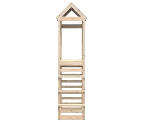 Spēļu Tornis Brūna 85 X 52,5 X 239 Cm Ciets Priedes Koks Vidaxl