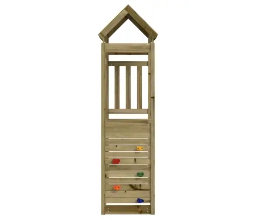 Spēļu Tornis Brūna 53 X 110,5 X 214 Cm Cieta Impregnēta Koksne Vidaxl