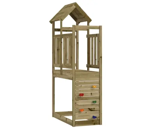 Spēļu Tornis Brūna 53 X 110,5 X 214 Cm Cieta Impregnēta Koksne Vidaxl