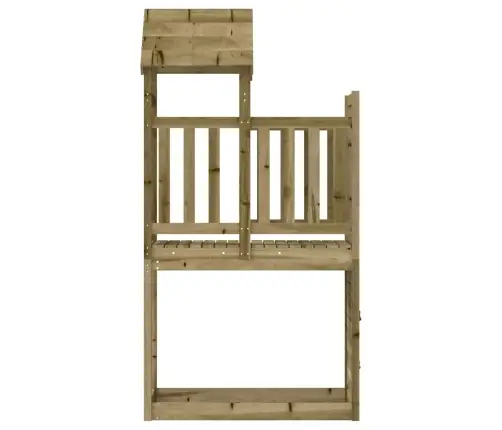 Spēļu Tornis Brūna 53 X 110,5 X 214 Cm Cieta Impregnēta Koksne Vidaxl