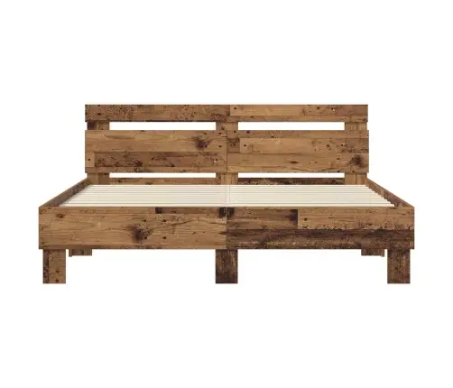 Gultas Rāmis Ar Galvas Klāju Cietā Ozola Koks Vidaxl