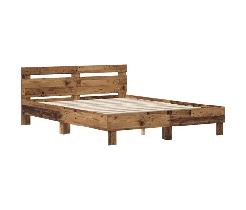 Gultas Rāmis Vecs Koks 120 X 200 Cm Inženierijas Koks Vidaxl