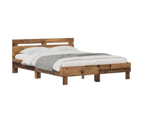 Gultas Rāmis Vecs Koks 120 X 200 Cm Inženierijas Koks Vidaxl