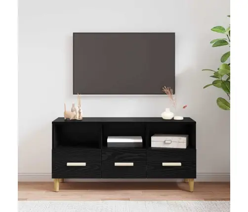 Televizora Skapīša Melns Ozolkoks 102 X 35,5 X 50 Cm Vidaxl